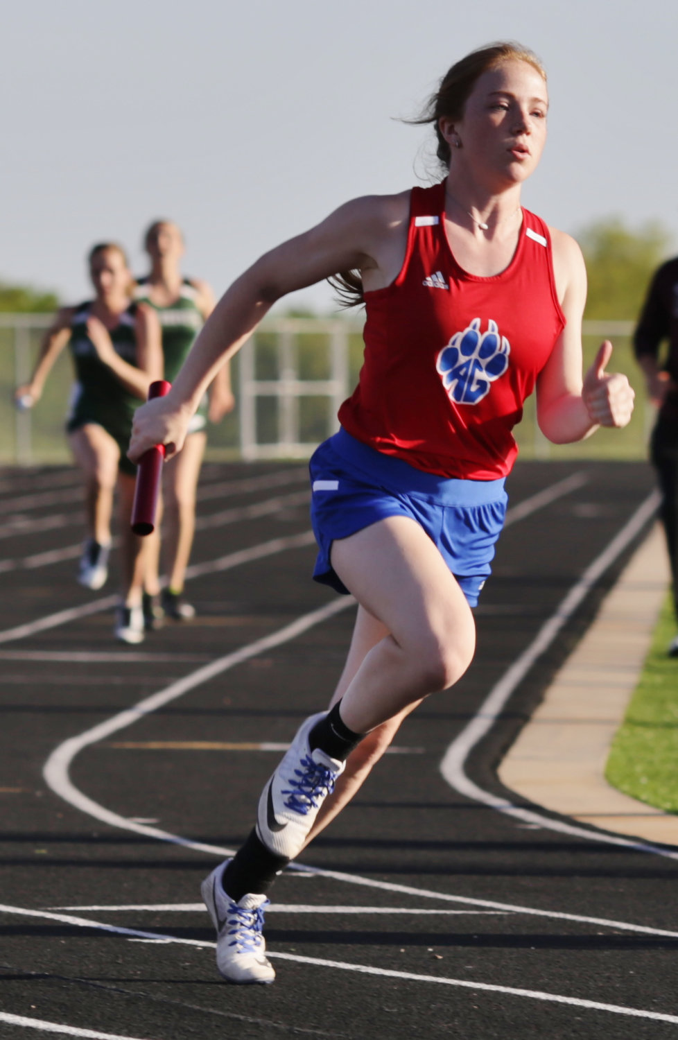 Lady Panther Gracie Teel anchored the gold medal winning 4x200 meter relay team.